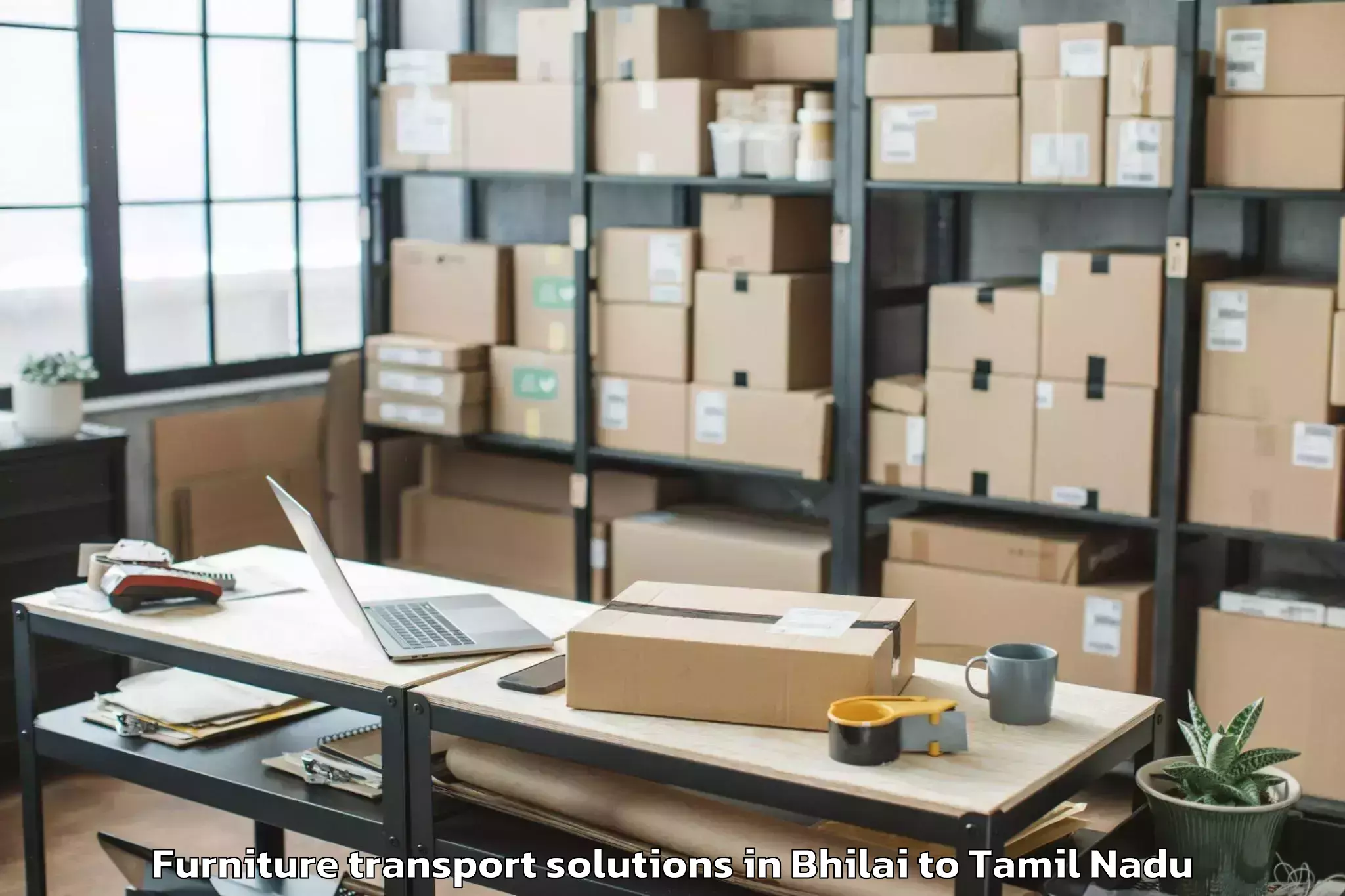 Efficient Bhilai to Thirukoilure Furniture Transport Solutions